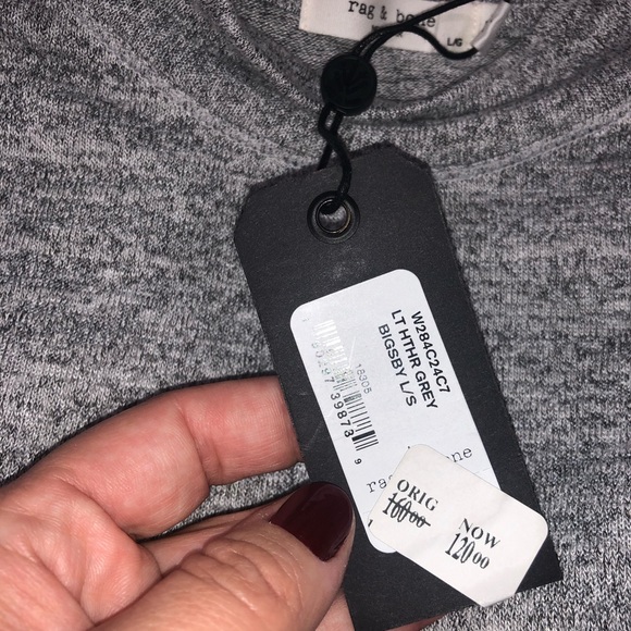 Rag & Bone Gray Top - Picture 5 of 8